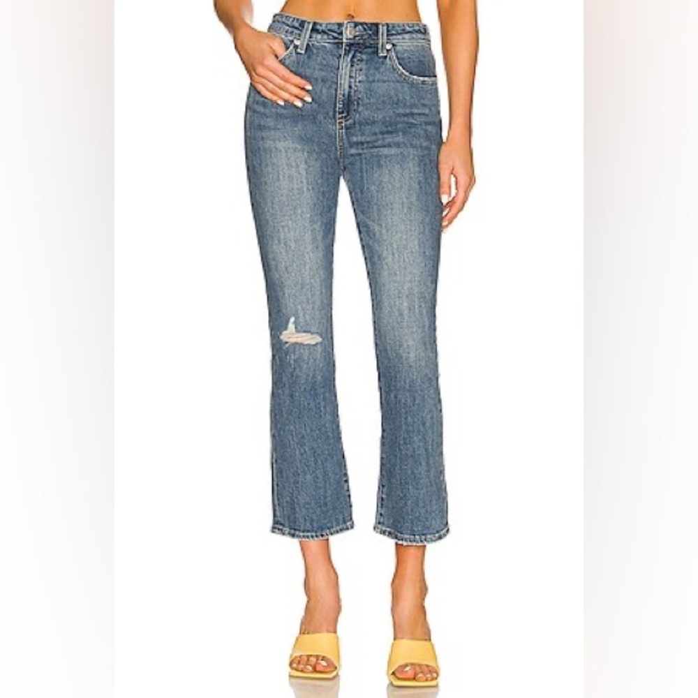 Pistola Blue Cropped Flare Jeans